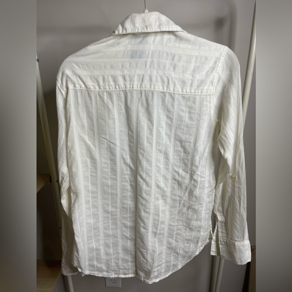 Abercrombie white linen button down size small - Picture 2 of 2